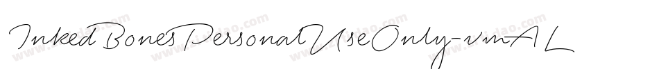 InkedBonesPersonalUseOnly-vmALO字体转换