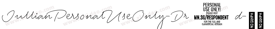 JullianPersonalUseOnly-Dr0d字体转换