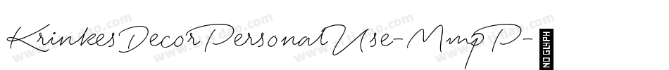 KrinkesDecorPersonalUse-MmpP字体转换 KrinkesDecorPersonalUse-MmpP字体转换
