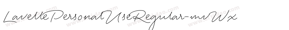 LavellePersonalUseRegular-mvWx字体转换