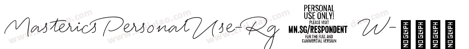 MastericsPersonalUse-Rg4W字体转换