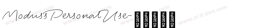 ModussPersonalUse字体转换