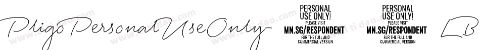 PligoPersonalUseOnly-41LB字体转换