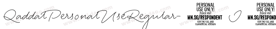 QaddalPersonalUseRegular-4J34字体转换