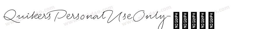 QuikersPersonalUseOnly字体转换