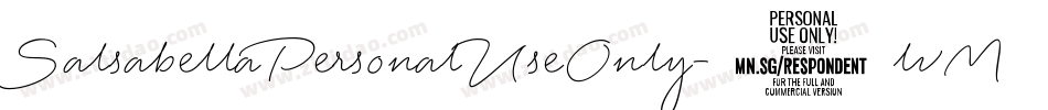 SalsabellaPersonalUseOnly-6lvM字体转换