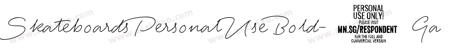 SkateboardsPersonalUseBold-1GaK0字体转换