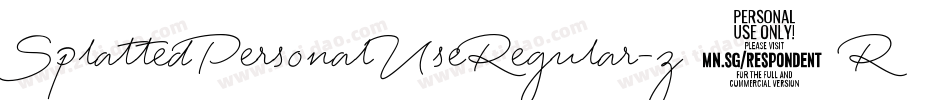 SplattedPersonalUseRegular-z8R8D字体转换