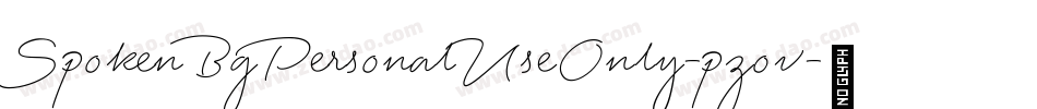 SpokenBgPersonalUseOnly-pzov字体转换
