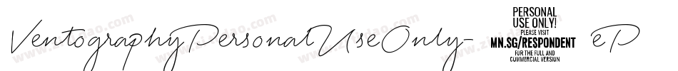 VentographyPersonalUseOnly-1eP0字体转换