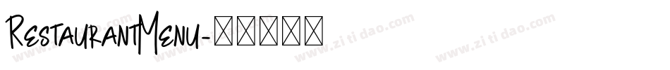 RestaurantMenu字体转换