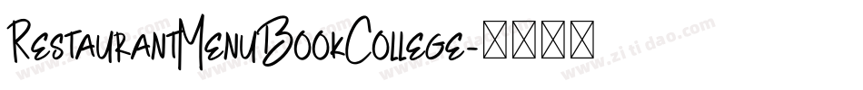 RestaurantMenuBookCollege字体转换