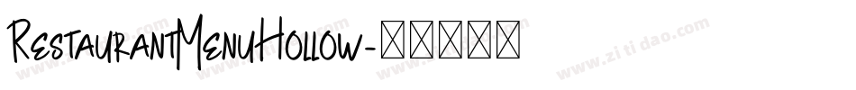 RestaurantMenuHollow字体转换