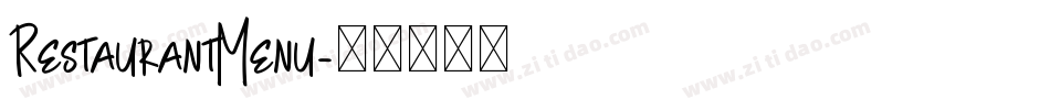 RestaurantMenu字体转换