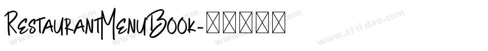 RestaurantMenuBook字体转换