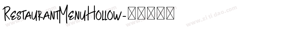 RestaurantMenuHollow字体转换