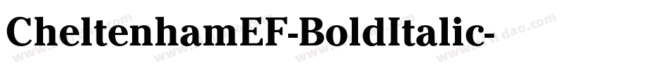 CheltenhamEF-BoldItalic字体转换