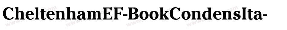 CheltenhamEF-BookCondensIta字体转换