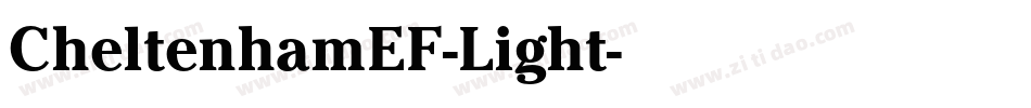 CheltenhamEF-Light字体转换