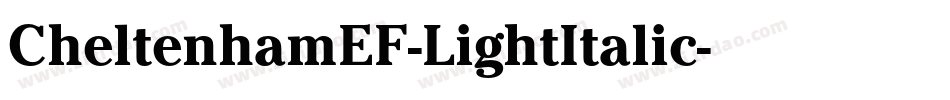 CheltenhamEF-LightItalic字体转换