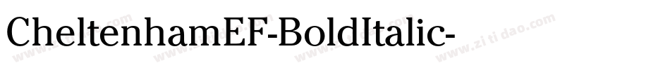 CheltenhamEF-BoldItalic字体转换