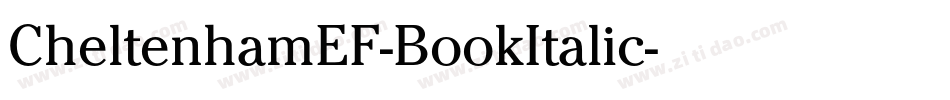 CheltenhamEF-BookItalic字体转换