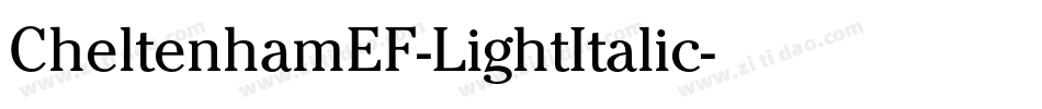 CheltenhamEF-LightItalic字体转换