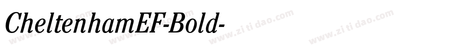 CheltenhamEF-Bold字体转换