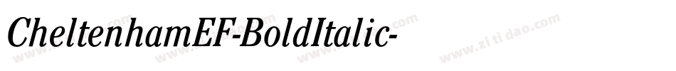 CheltenhamEF-BoldItalic字体转换