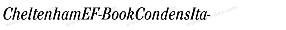 CheltenhamEF-BookCondensIta字体转换