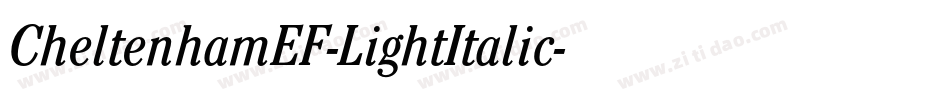 CheltenhamEF-LightItalic字体转换