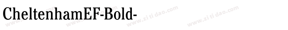 CheltenhamEF-Bold字体转换