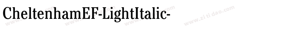 CheltenhamEF-LightItalic字体转换