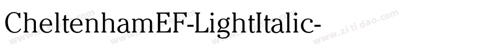 CheltenhamEF-LightItalic字体转换