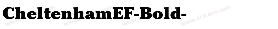 CheltenhamEF-Bold字体转换