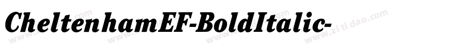 CheltenhamEF-BoldItalic字体转换