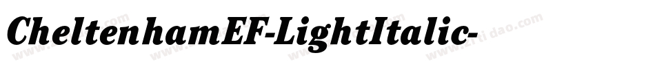 CheltenhamEF-LightItalic字体转换