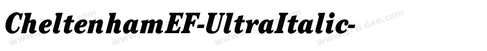 CheltenhamEF-UltraItalic字体转换