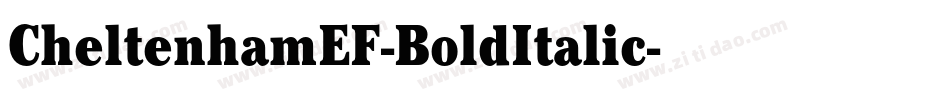 CheltenhamEF-BoldItalic字体转换