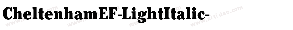 CheltenhamEF-LightItalic字体转换