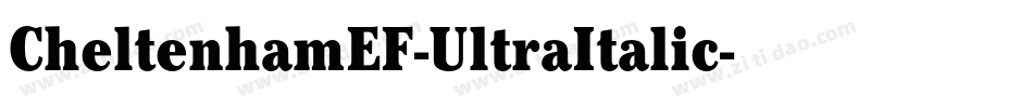 CheltenhamEF-UltraItalic字体转换