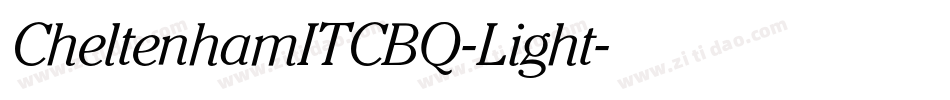 CheltenhamITCBQ-Light字体转换