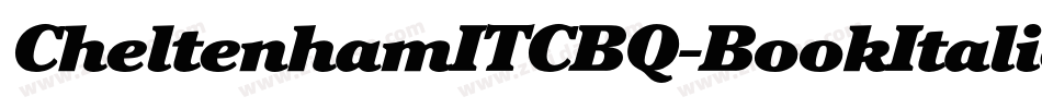 CheltenhamITCBQ-BookItalic字体转换