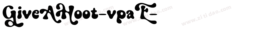 GiveAHoot-vpaE字体转换