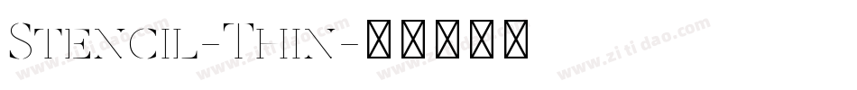 Stencil-Thin字体转换