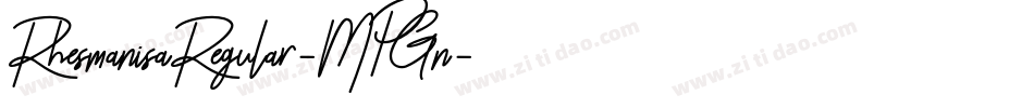 RhesmanisaRegular-MPGn字体转换