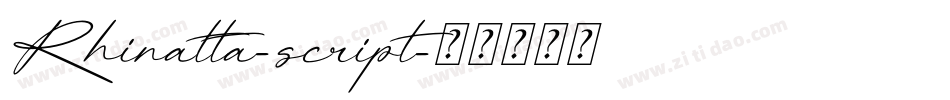 Rhinatta-script字体转换