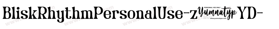 BliskRhythmPersonalUse-z3YD字体转换