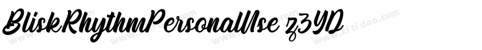 BliskRhythmPersonalUse-z3YD字体转换
