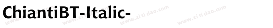ChiantiBT-Italic字体转换